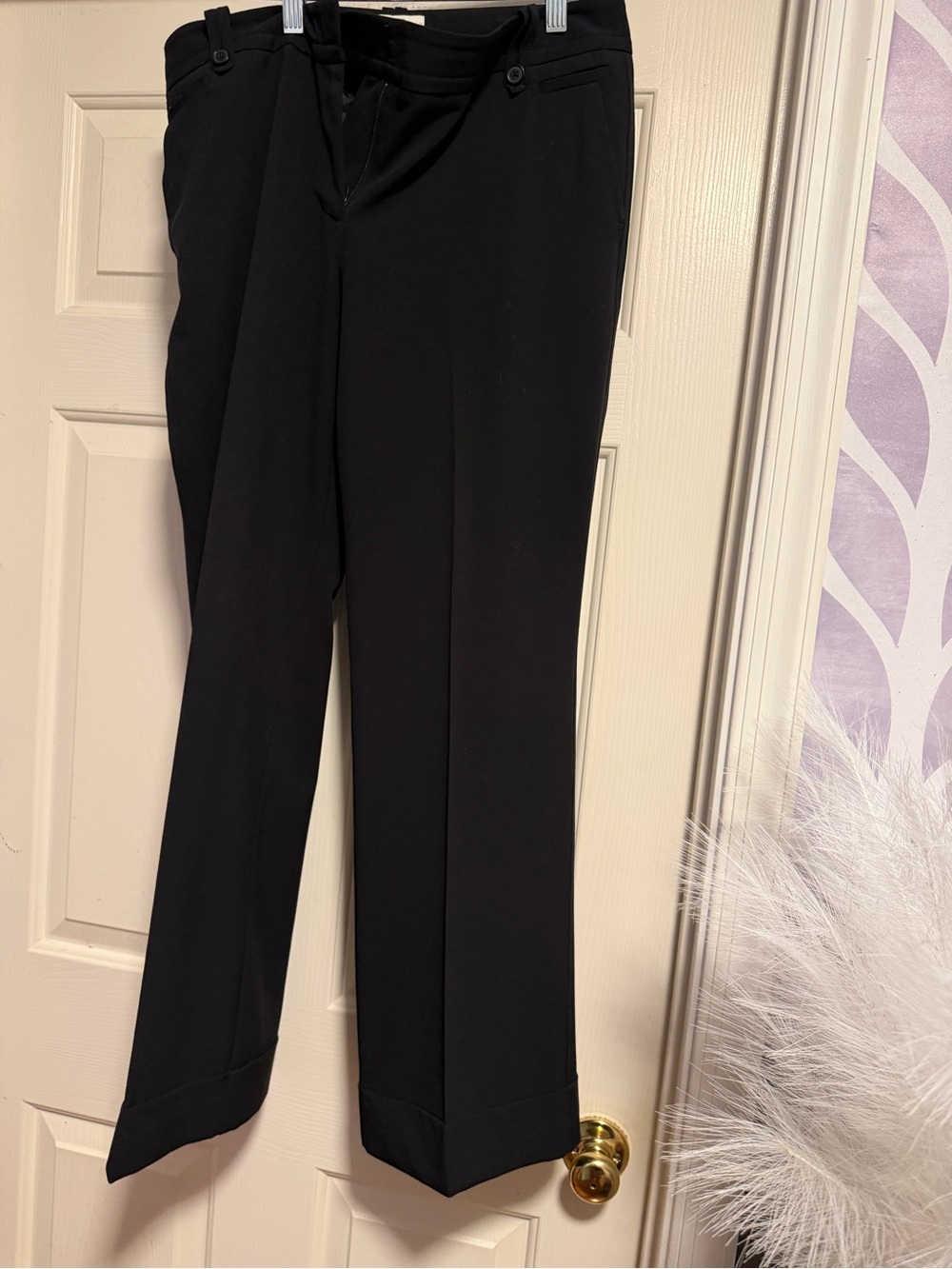 LOFT Women's Black Dress Pants - Tailored Straight Leg